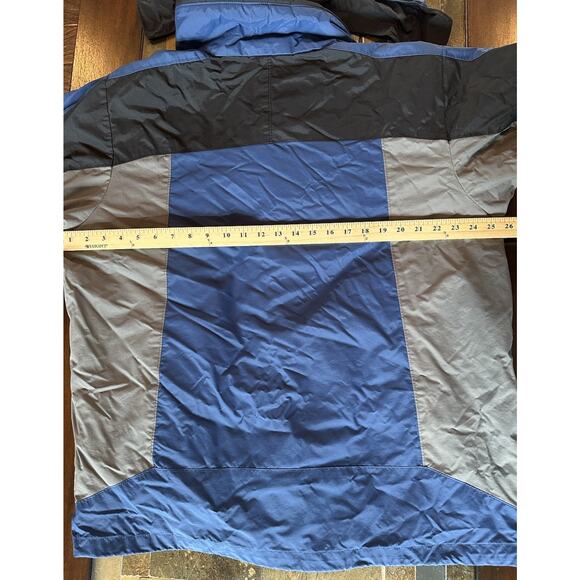 Columbia Interchange‎ Men's Sz L Jacket Coat Parka Waterproof Shell Blue Gray - Picture 9 of 10